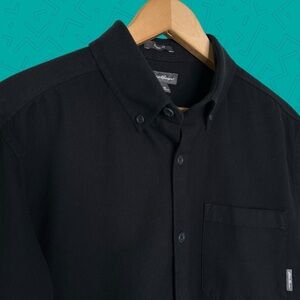 Eddie Bauer Black Flannel Button Down Shirt